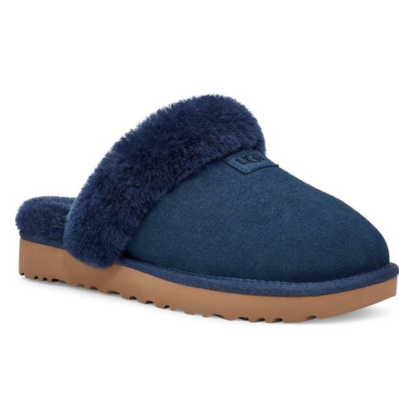 Brand new Authentic Ugg cozy genuine shearling slipper in navy - Picture 8 of 13